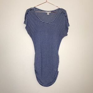 Motherhood maternity blue‎ and white sweater blouse